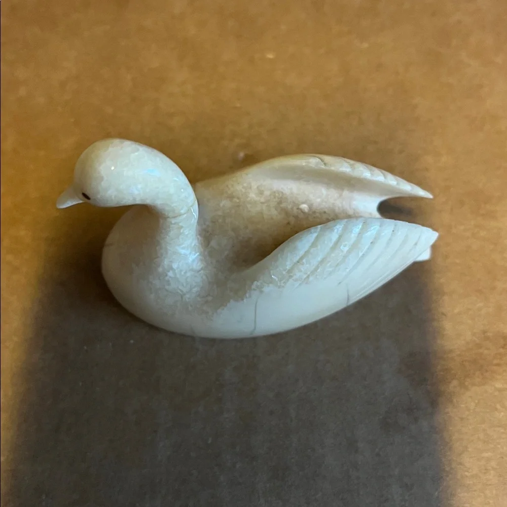 Cream Swan Bird Figurine Circa 1950